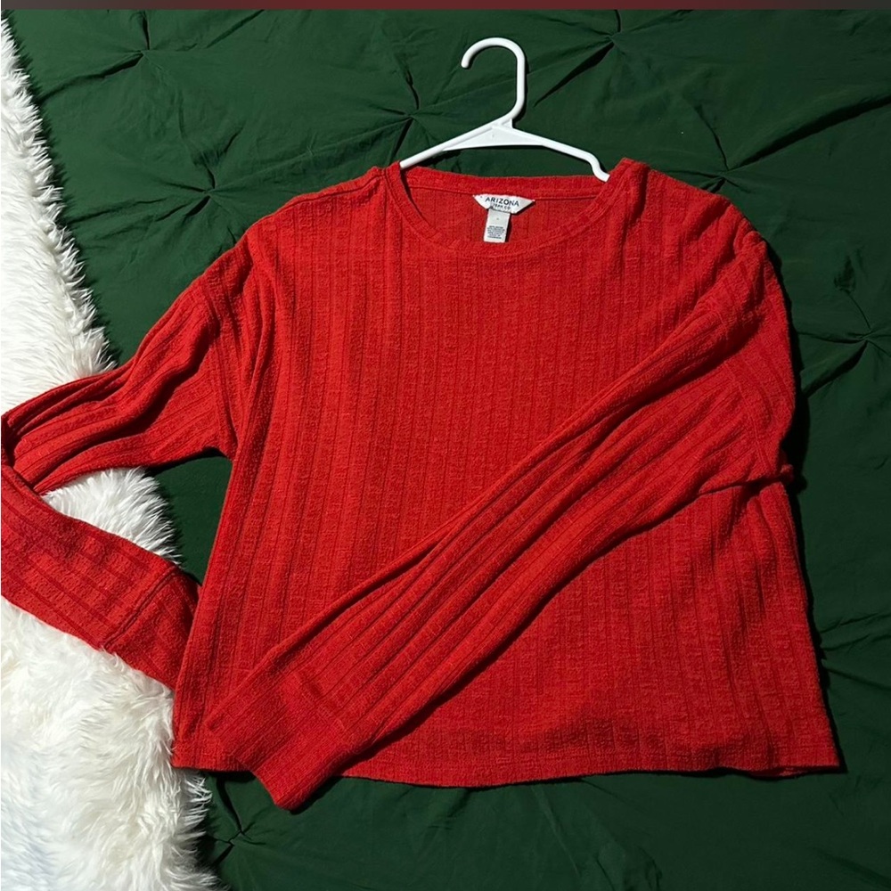Arizona Jean Company Vibrant Red Long Sleeve Tee